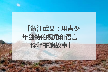 浙江武义：用青少年独特的视角和语言诠释非遗故事