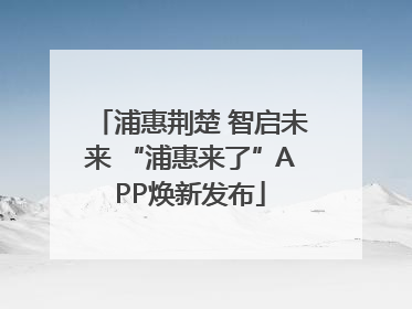 浦惠荆楚 智启未来 “浦惠来了”APP焕新发布