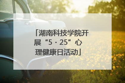 湖南科技学院开展“5・25”心理健康日活动