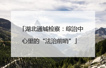 湖北通城检察：综治中心里的“法治前哨”