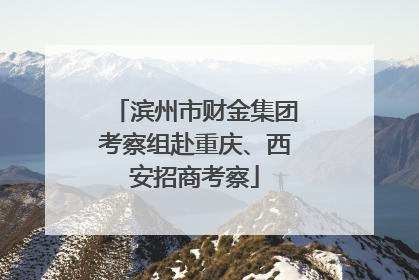 滨州市财金集团考察组赴重庆、西安招商考察