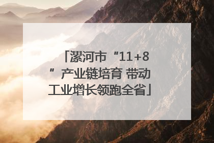 漯河市“11+8”产业链培育 带动工业增长领跑全省
