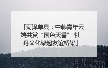 菏泽单县：中韩青年云端共赏“国色天香” 牡丹文化架起友谊桥梁