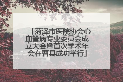 菏泽市医院协会心血管病专业委员会成立大会暨首次学术年会在曹县成功举行
