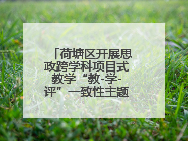 荷塘区开展思政跨学科项目式教学“教-学-评”一致性主题课例研讨活动