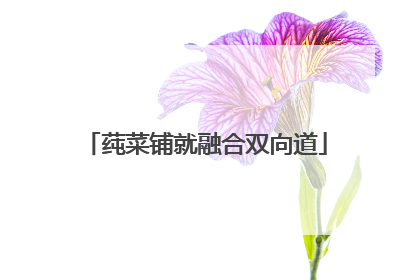 莼菜铺就融合双向道