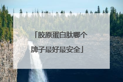 胶原蛋白肽哪个牌子最好最安全