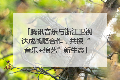 腾讯音乐与浙江卫视达成战略合作，共探“音乐+综艺”新生态