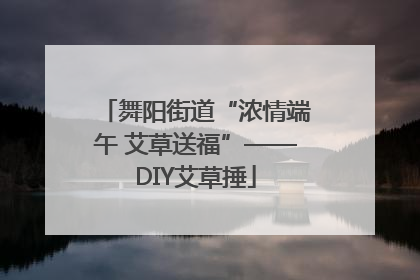 舞阳街道“浓情端午 艾草送福”——DIY艾草捶