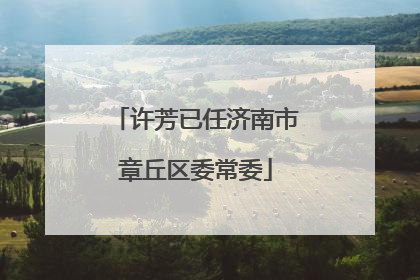 许芳已任济南市章丘区委常委