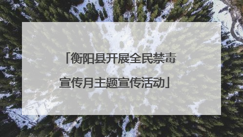 衡阳县开展全民禁毒宣传月主题宣传活动