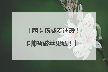 西卡扬威麦迪逊！卡帅智破苹果城！