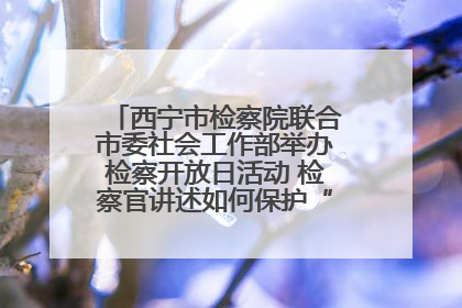 西宁市检察院联合市委社会工作部举办检察开放日活动 检察官讲述如何保护“少年的你”