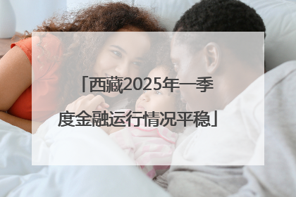 西藏2025年一季度金融运行情况平稳