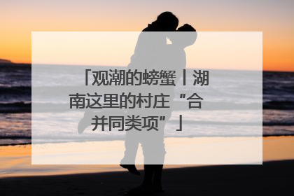 观潮的螃蟹丨湖南这里的村庄“合并同类项”