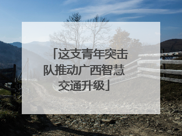 这支青年突击队推动广西智慧交通升级