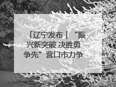 辽宁发布｜“振兴新突破 决胜勇争先”营口市力争上半年GDP增长6%左右