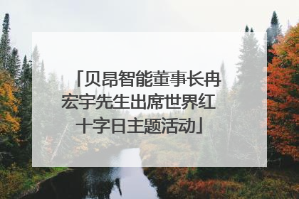 贝昂智能董事长冉宏宇先生出席世界红十字日主题活动