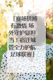 赛场拼搏有激情 场外守护显担当！宿迁城管全力护航足球联赛