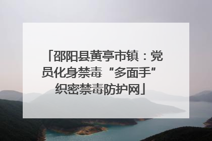 邵阳县黄亭市镇：党员化身禁毒“多面手” 织密禁毒防护网