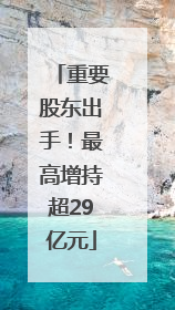 重要股东出手！最高增持超29亿元