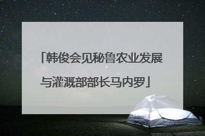 韩俊会见秘鲁农业发展与灌溉部部长马内罗