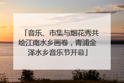 音乐、市集与烟花秀共绘江南水乡画卷，青浦金泽水乡音乐节开幕