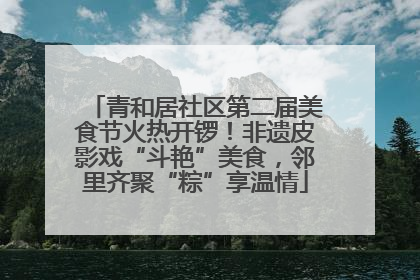 青和居社区第二届美食节火热开锣！非遗皮影戏“斗艳”美食，邻里齐聚“粽”享温情