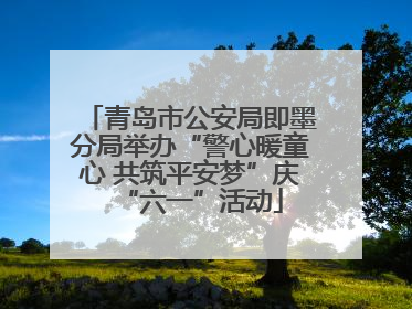 青岛市公安局即墨分局举办“警心暖童心 共筑平安梦”庆“六一”活动