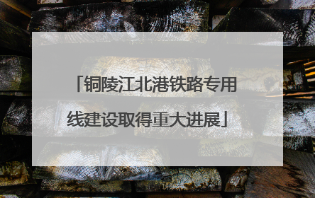 铜陵江北港铁路专用线建设取得重大进展