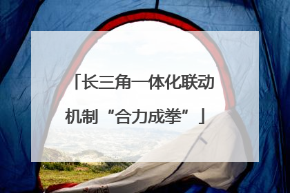 长三角一体化联动机制“合力成拳”