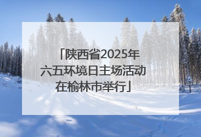 陕西省2025年六五环境日主场活动在榆林市举行