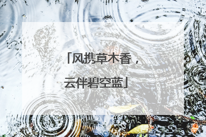 风携草木香，云伴碧空蓝