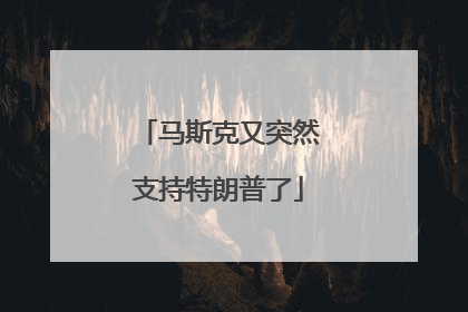 马斯克又突然支持特朗普了