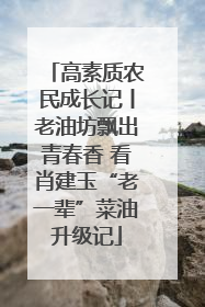 高素质农民成长记丨老油坊飘出青春香 看肖建玉“老一辈”菜油升级记