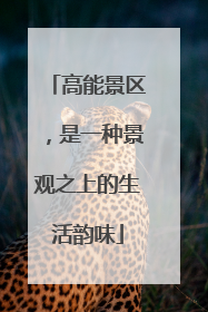 高能景区，是一种景观之上的生活韵味