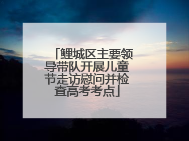 鲤城区主要领导带队开展儿童节走访慰问并检查高考考点