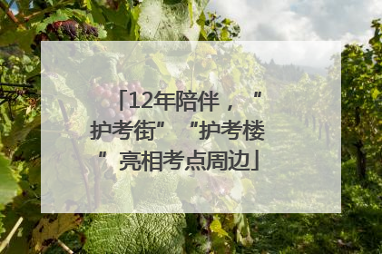 12年陪伴，“护考街”“护考楼”亮相考点周边