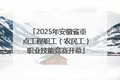 2025年安徽省重点工程职工（农民工）职业技能竞赛开幕