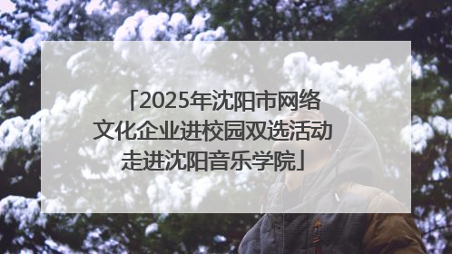 2025年沈阳市网络文化企业进校园双选活动走进沈阳音乐学院