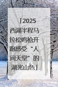 2025西湖半程马拉松鸣枪开跑感受“人间天堂”的湖光山色