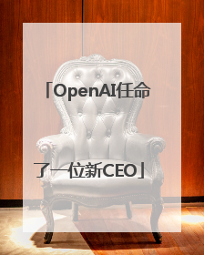 OpenAI任命了一位新CEO